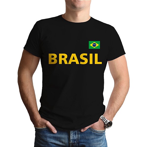Camiseta Copa do mundo Selecao Brasileira Masculina Brasil