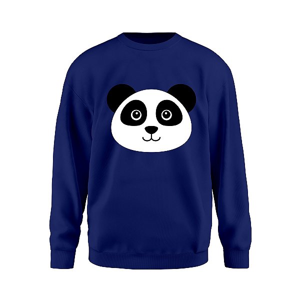 Moletom Feminino Gola Redonda Careca Panda