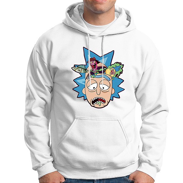 Moletom Canguru Rick And Morty Anime Unissex Blusa de Frio