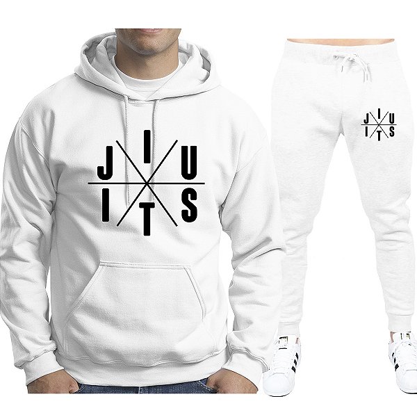 Kit Conjunto  Moletom Jiu Jitsu e Calça Flanelado 2