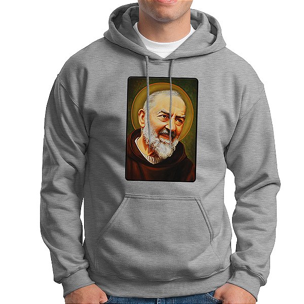 Moletom Canguru Padre Pio Religiosa Católica Cristã