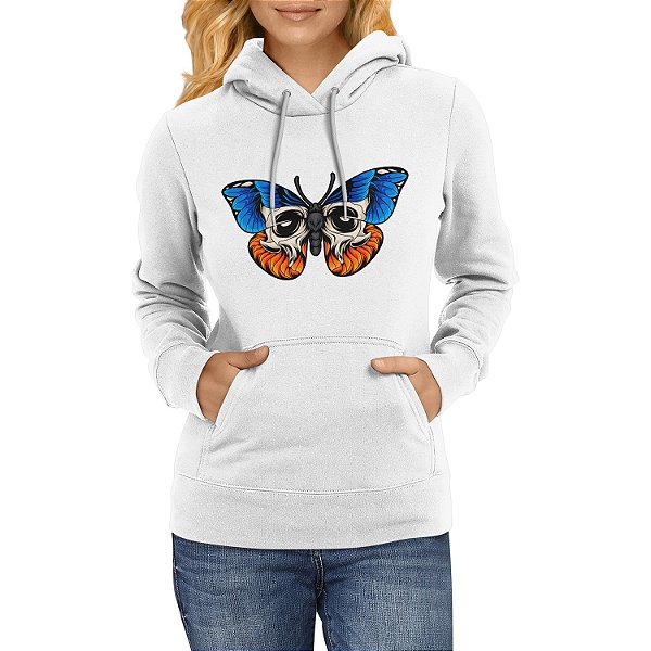 Moletom Canguru Borboleta Blusa de Frio
