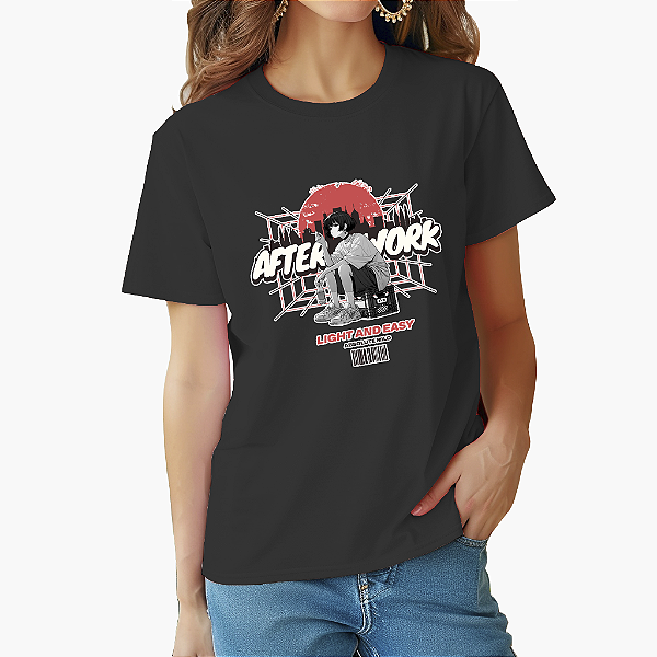 Camiseta Camisa Streetwear Feminina Anime  Girl After Work