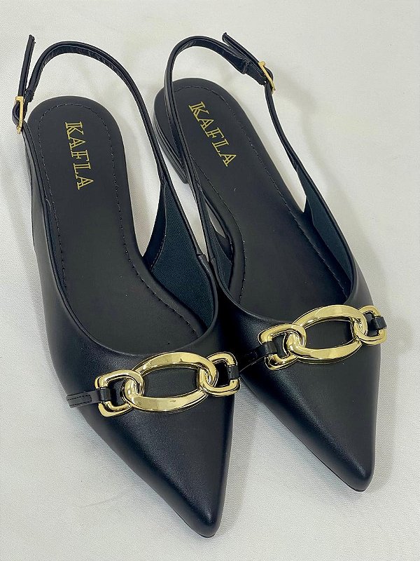 Sapatilha Slingback Preto Angel