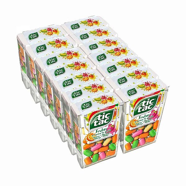 Pastilha TIC TAC FRUTAS 200g - c/ 12 un