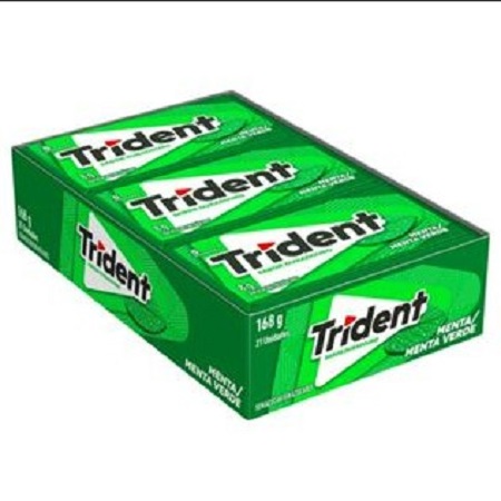 Chiclete TRIDENT MENTA 168g - c/ 21 un