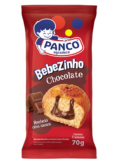 Bolo para lanche sabor chocolate PANCO BEBEZINHO CHOCOLATE 56g 1 un