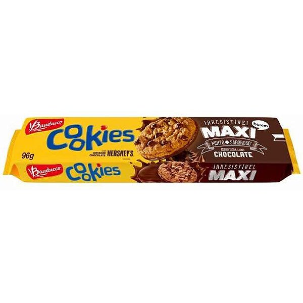 Biscoito Cookie BAUDUCCO Maxi Cobertura de Chocolate  - 96g