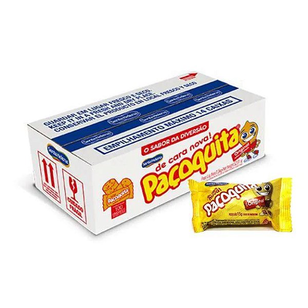 Caixa de paçoca PAÇOQUITA Santa Helena 1.5Kg - C/ 100 unidades