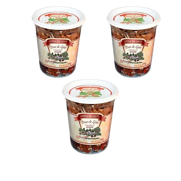 Kit 3 Doce Pingo de Leite AVARÉ - pt 50 un