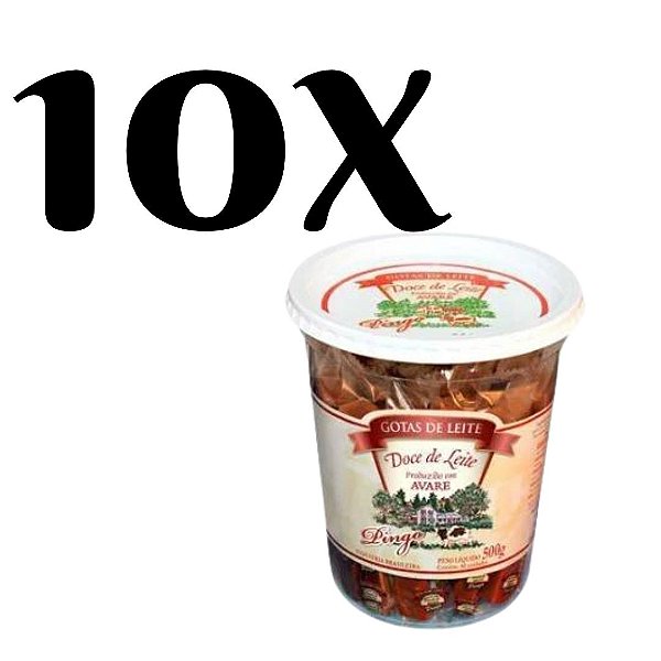 Kit 10 Doce Pingo de Leite AVARÉ - pt 50 un