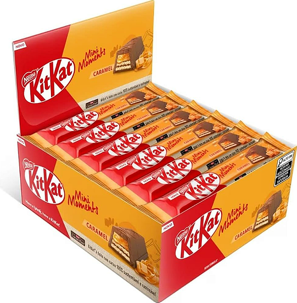 Chocolate KitKat Mini Moments Caramelo (Caramel) c/24 - Nestlé