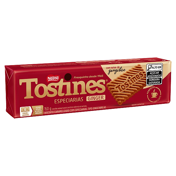 Biscoito caramelizado TOSTINES Especiarias Gengibre - 150g