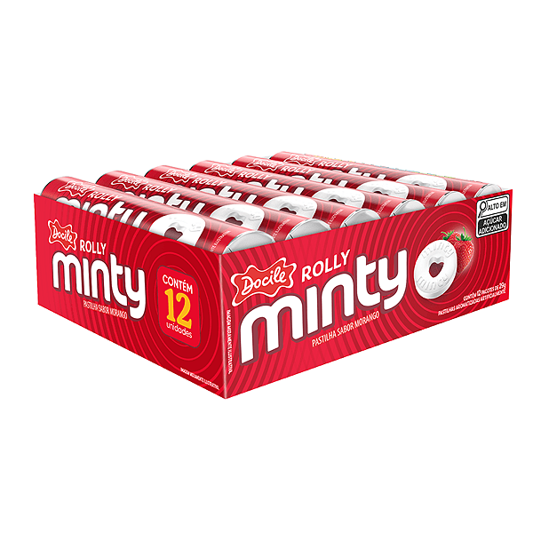 Pastilha Minty Morango 348g - c/ 12 un