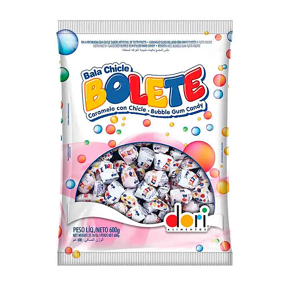 Bala Dori Chicle Bolete Tutti Frutti 400g