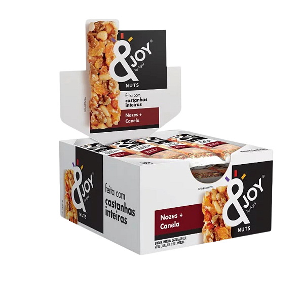 Barra Mixed Nuts &JOY Nozes e Canela 360g - c/ 12 un