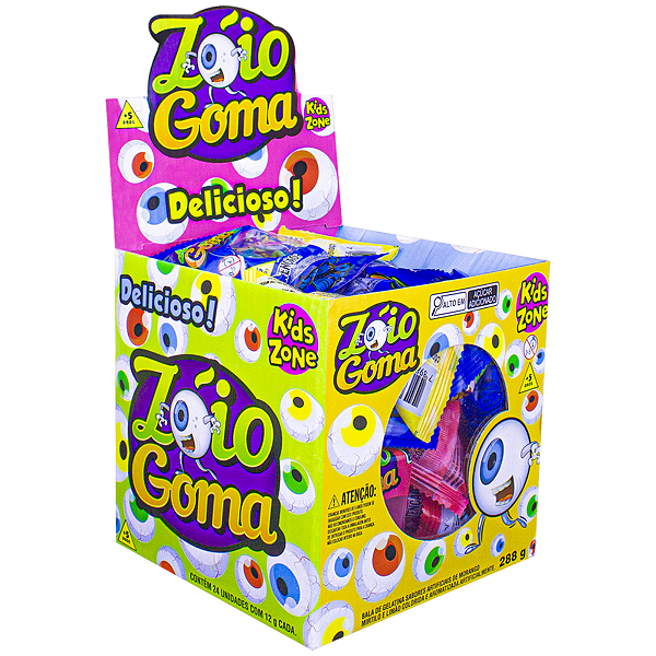 Bala de Goma Zóio Goma Kids Zone 288g c/24un