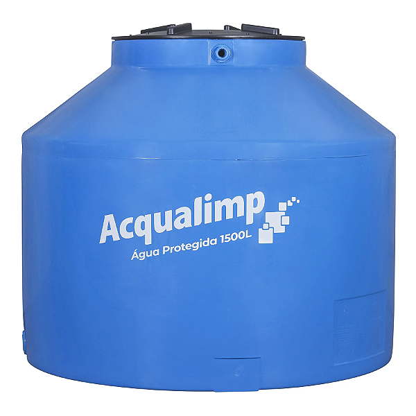 Caixa d'água de Polietileno 1500L Água Protegida Acqualimp