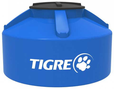 Caixa D'Agua Tigre Pvc 310L Azul Tanque