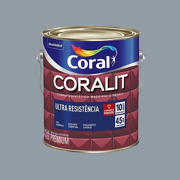 Esmalte Sintetico Brilho Coralit 3,6L Alúminio