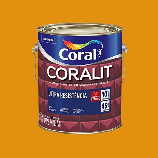 Esmalte Sintetico Brilho Coralit 3,6L Amarelo Trator