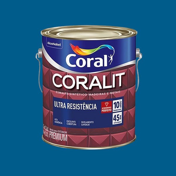 Esmalte Sintetico Brilho Coralit 3,6L Azul Franca