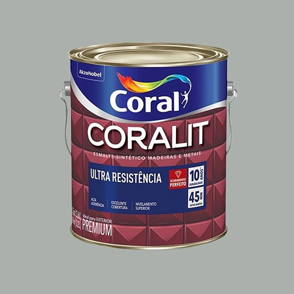 Esmalte Sintetico Brilho Coralit 3,6L Platina