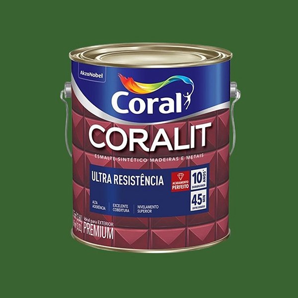 Esmalte Sintetico Brilho Coralit 3,6L Verde Folha