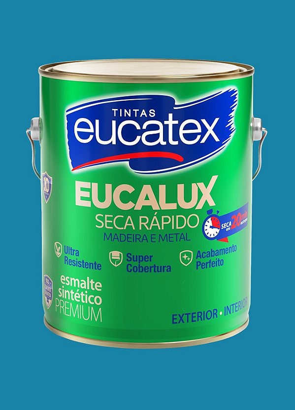 Esmalte Sintético Eucatex Brilhante Azul Mar 3,6L