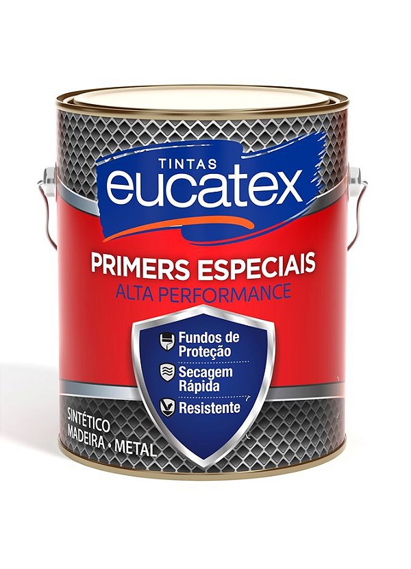Fundo e Acabamento Brilhante para Metais Eucafer Eucatex Cinza 3.6L