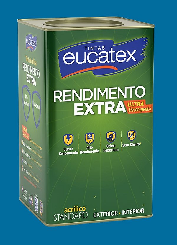 Tinta Eucatex Rende Extra Acrílica Fosco Oceano 18L