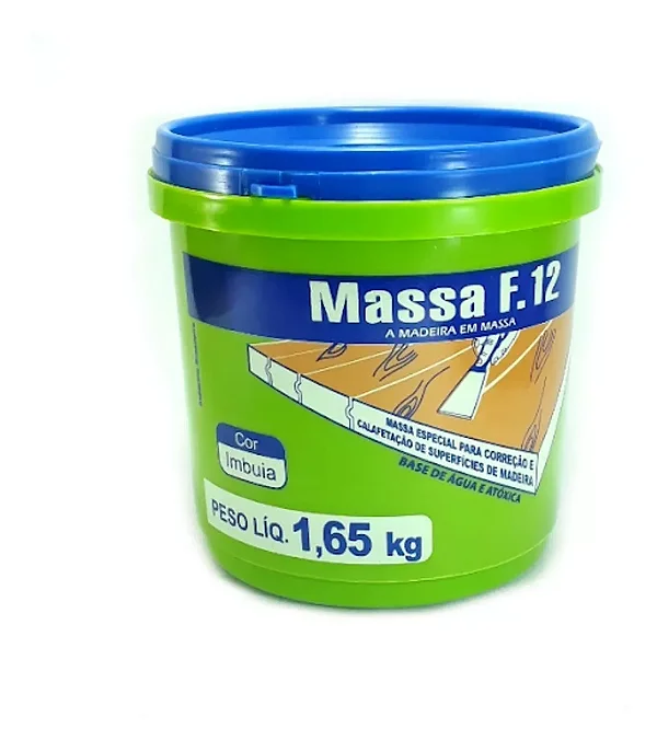 Massa F-12 P/ Madeira 1/4=900ml Mogno
