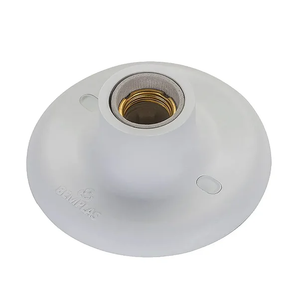 Kin Light Plafon Branco para 1 Lampada Soquete E-27 Pl15/Br