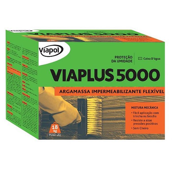 Viaplus 5000 Impermeabilizant Cx 18Kg Cinza