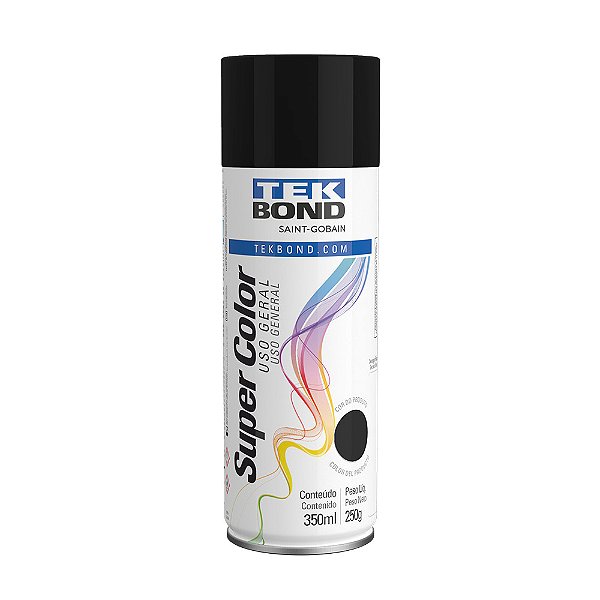 Spray Tek Bond Uso Geral Preto Fosco