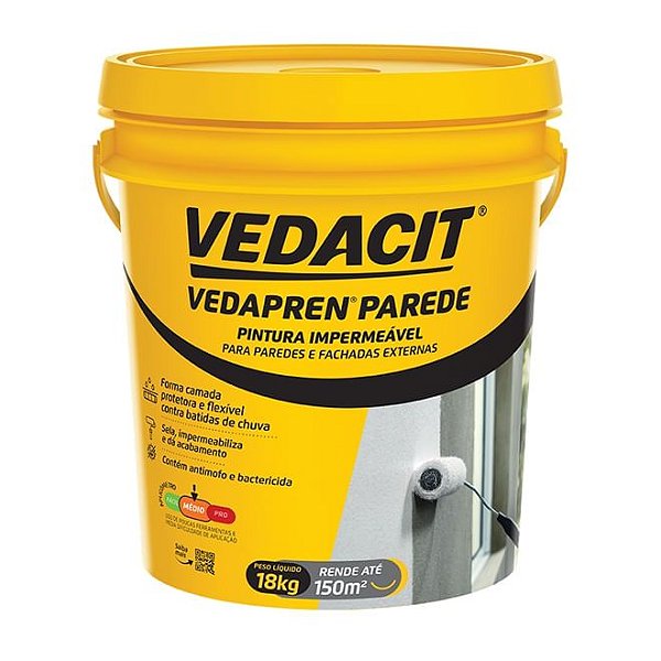 Impermeabilizante Vedapren Parede Branco 18Kg