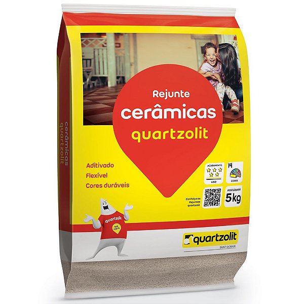 Rejunte Quartzolit Flexivel 5Kg Cinza Outono
