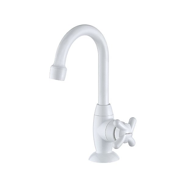 Torneira Lorenzetti Lavatorio Mesa Pvc 1195 F-34 Branco Brio