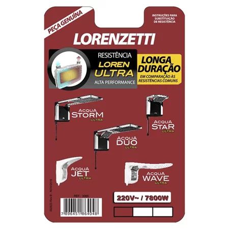 Resistencia Lorenzetti Acqua Ultra 7800W 220V 3065B