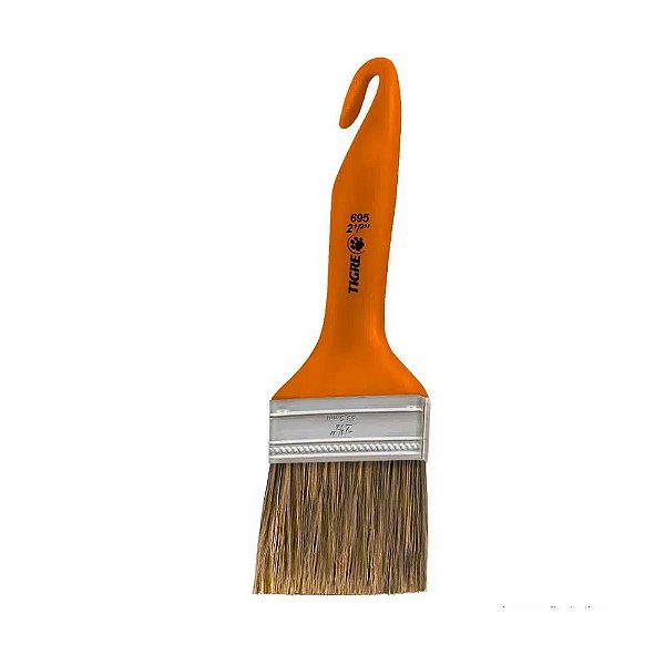 Pincel Para Pintura Trincha Tigre 695 - 2.1/2 Laranja(Tinta Latex )