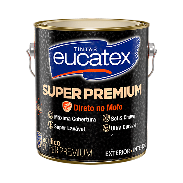 Tinta Acrílica Super Premium Eucatex Direto no Mofo Branco Neve 3,2L