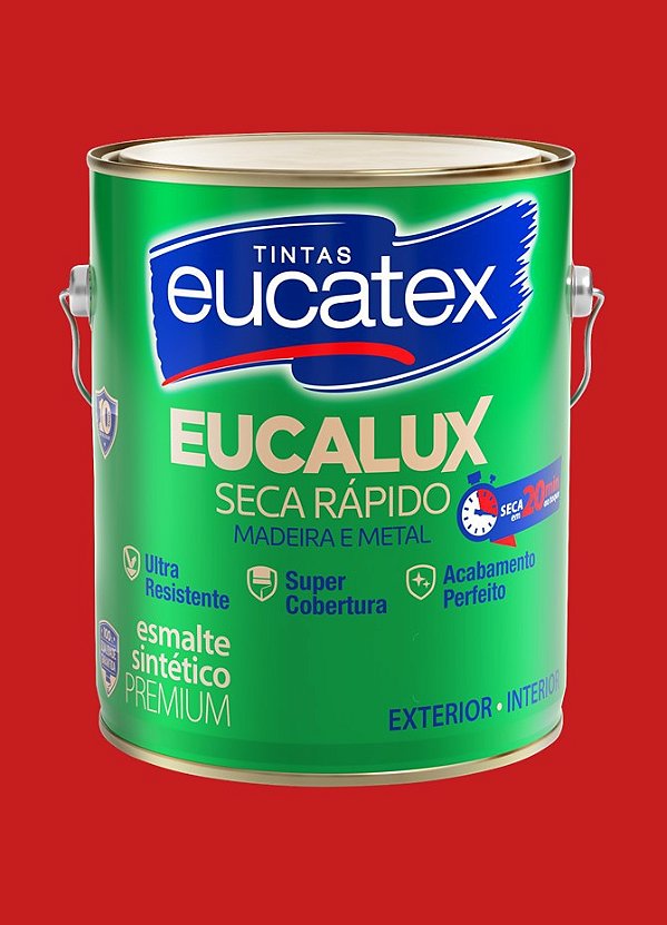 Esmalte Sintético Brilhante Eucatex 3.6L - Vermelho