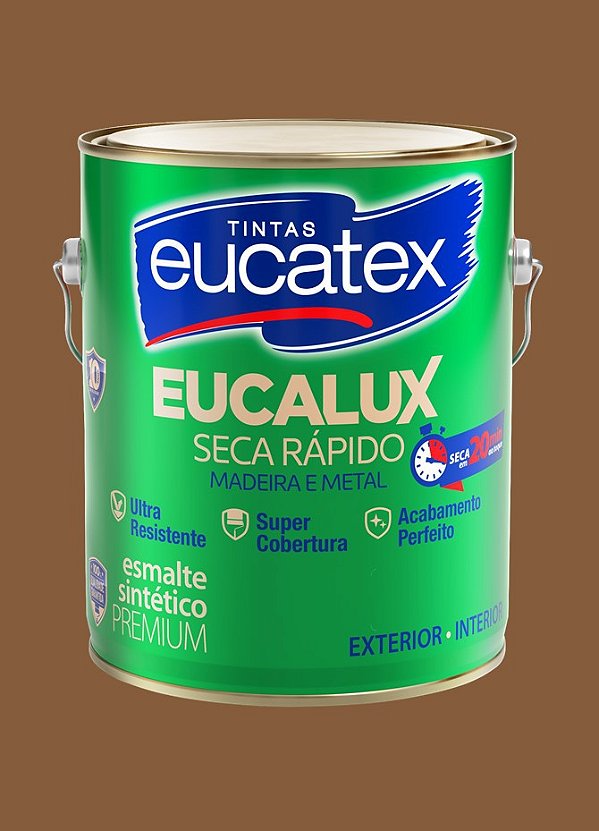 Esmalte Sintético Brilhante Eucatex 3.6L - Marrom Conhaque