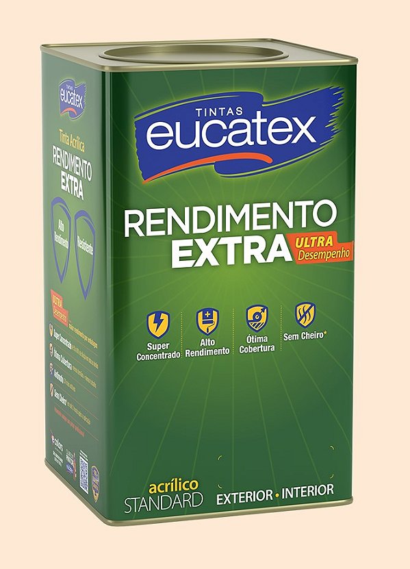 Tinta Eucatex Rende Extra Acrílica Fosco Perola 18L