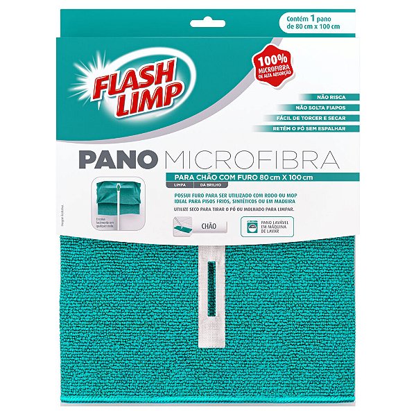 Pano FlashLimp Microfibra Chão Flp7283