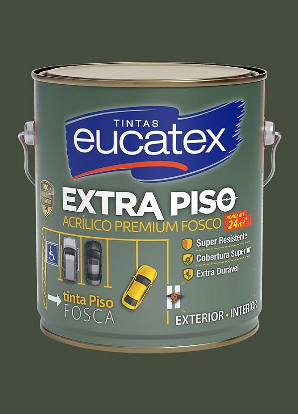 Tinta Acrílica Piso Eucatex Fosco 3.6L - Cinza Escuro