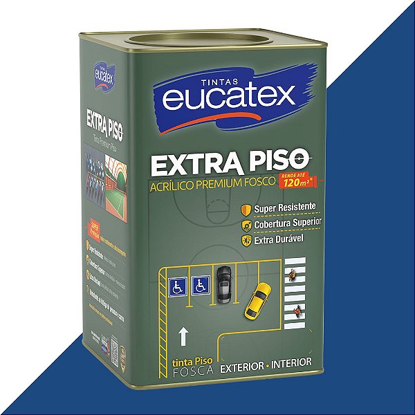 Tinta Acrílica Piso Eucatex Fosco 18L - Azul