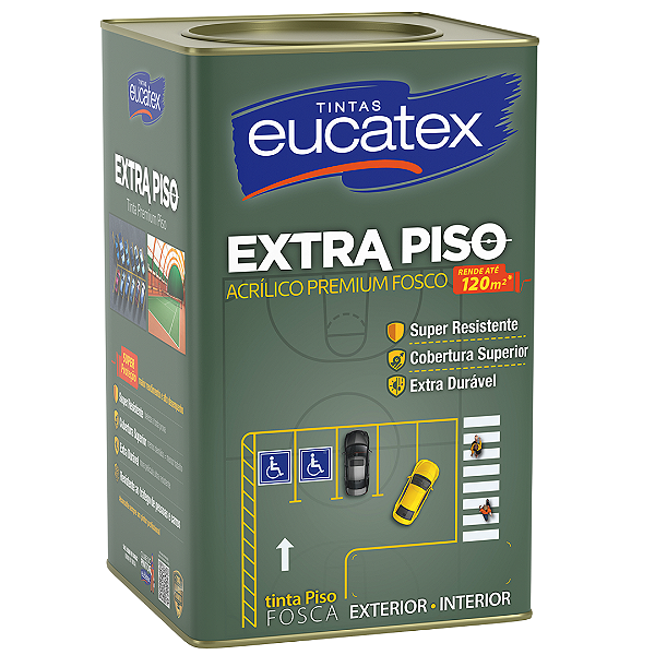 Tinta Acrílica Piso Eucatex Fosco 18L - Branco