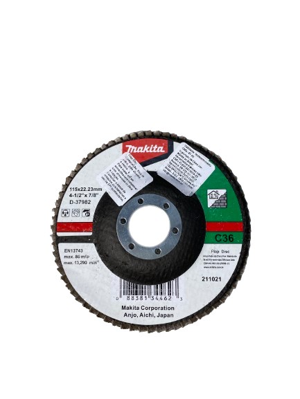 Disco Flap Makita para concreto e alvenaria 115Mm C 36 D-37982