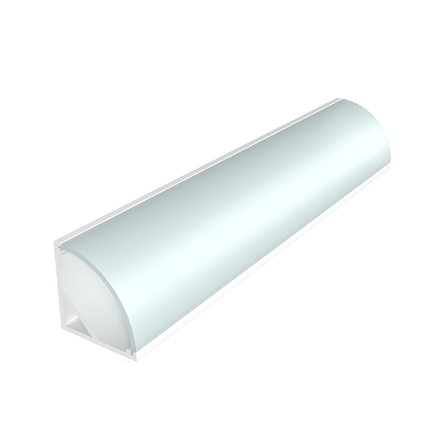 Perfil De Sobrepor/Quina Way Branco Aluminio 3m 16X16Mm Llumm Bronzearte